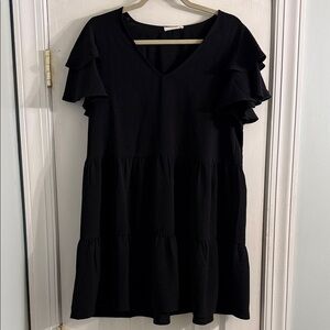 Timing Black Midi Dress